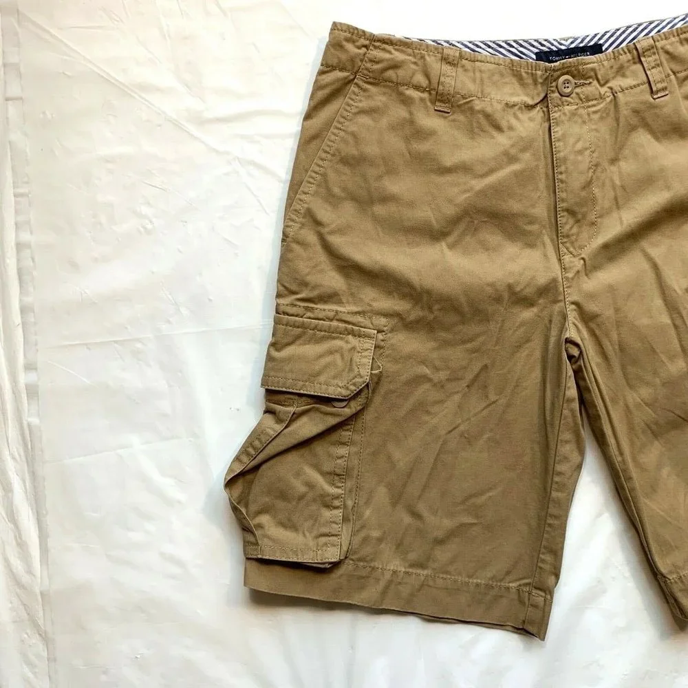Tommy Hilfiger Cargo‎ Shorts Mens 33 (35x11.5) Relaxed Longer Length Heavyweight